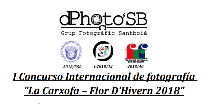 I Concurso Internacional de fotografía “La Carxofa – Flor D’Hivern 2018”