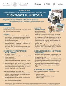 2018 Concursos de Narrativa y Fotografía alusivos a los sismos de 2017